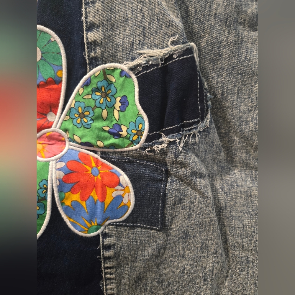 Dolls Kill Boho Lift Your Spirits Patchwork flare jeans - Picture 10 of 16